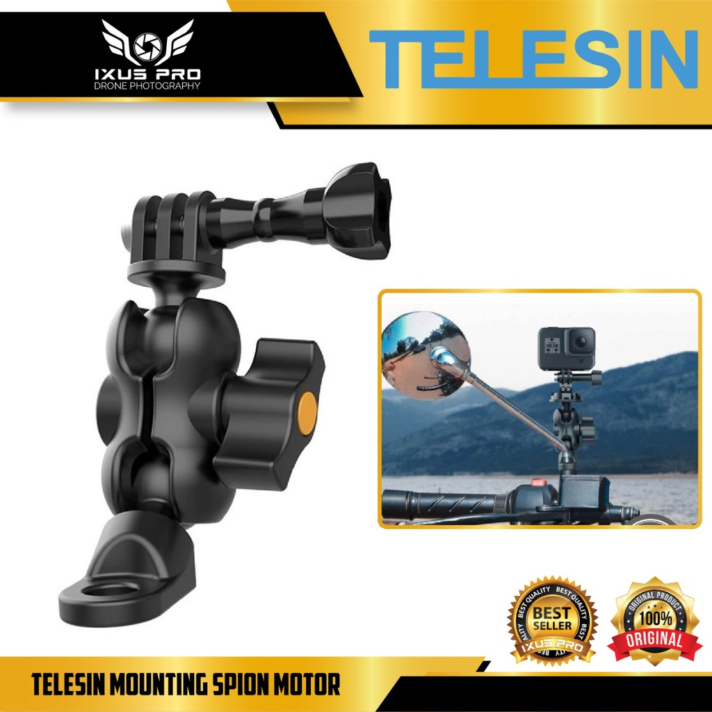 Jual Mounting Spion Motor Telesin Motorcycle Rearview Mirror Mount