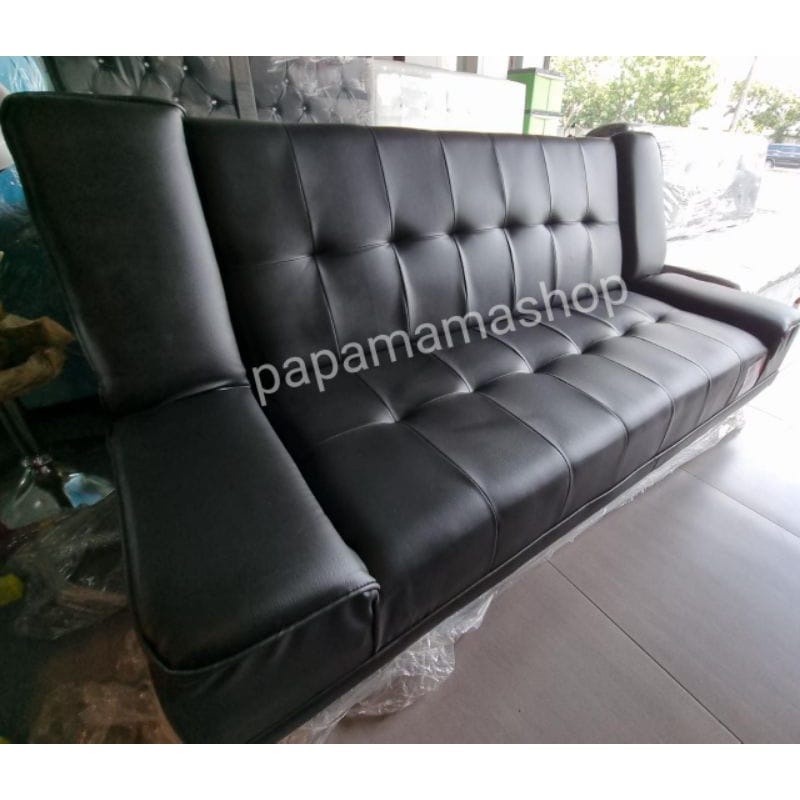 Jual Sofa Bed Minimalis Hitam - Sofa Bed 3 Seater - Sofa 2 Fungsi ...