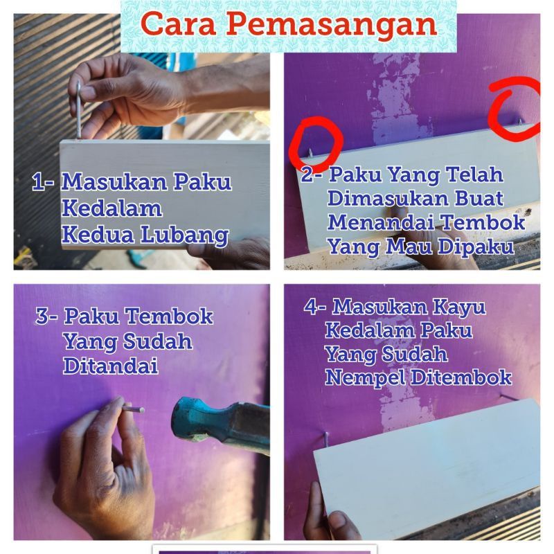 Jual Promo Papan Rak Dinding Ambalan Warna Hitam Putih Natural Rak ...