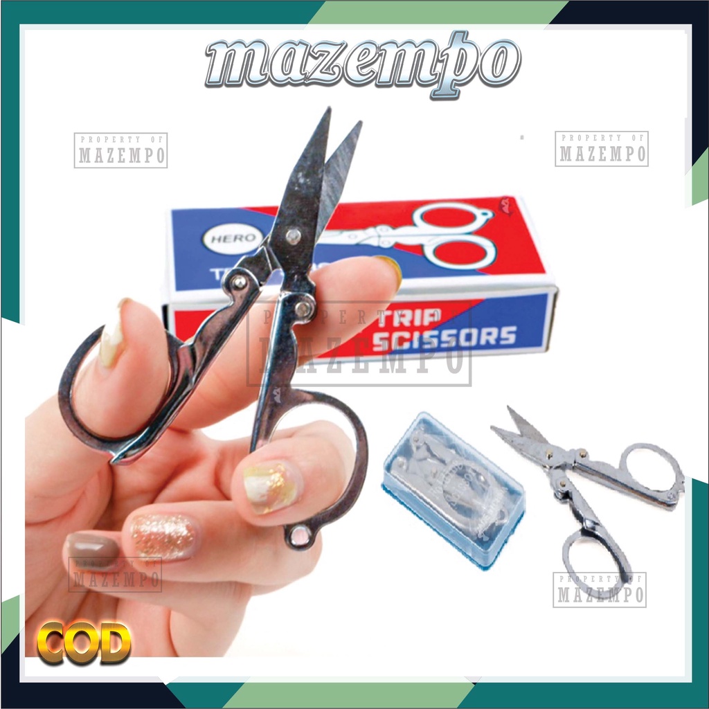 Jual Gunting lipat kecil stainless mini tajam Masempo | Shopee Indonesia