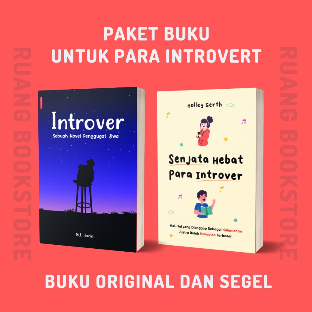 Jual Paket Buku Bacaan Khusus Introvert - Buku Original Segel [Isi 2 ...