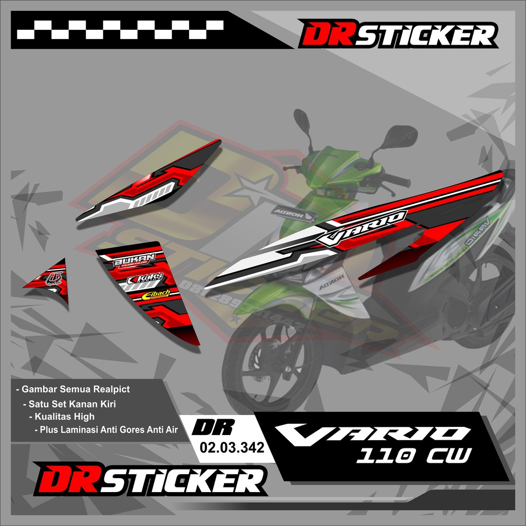 Jual 436 Striping Vario 110 Cw Striping Sticker Variasi Vario 110 Cw