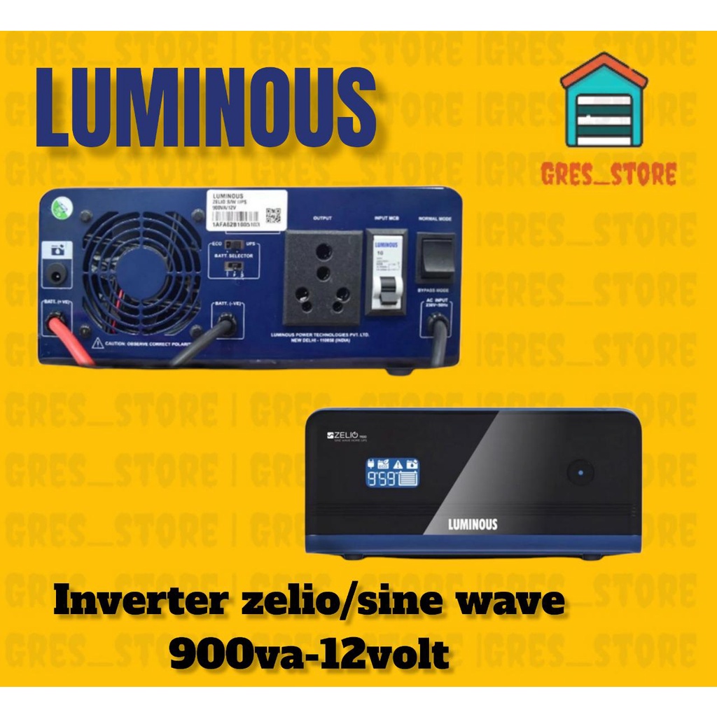 Jual INVERTER UPS LUMINOUS ZELIO 900VA INVERTER ZELIO PURE SINE WAVE ...