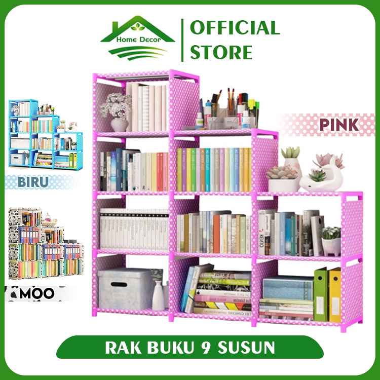 Jual Homedekor Rak Buku Portable Rak Buku Serbaguna Rak Triple 3 Sisi ...