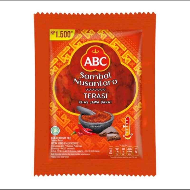 Jual Abc Sambal Terasi Khas Jawa Barat 1 Dus Isi 10 Pack Shopee Indonesia