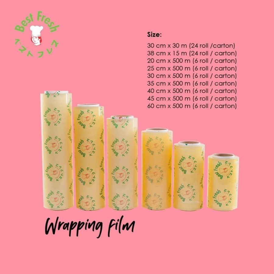 Jual Best Fresh Wrapping Film 25cm x 500m Plastik Wrap Makanan 500 ...