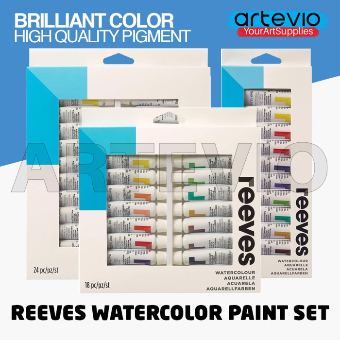 Jual Cat Air / Cat Lukis / Cat Watercolor / Reeves Watercolor Paint Set