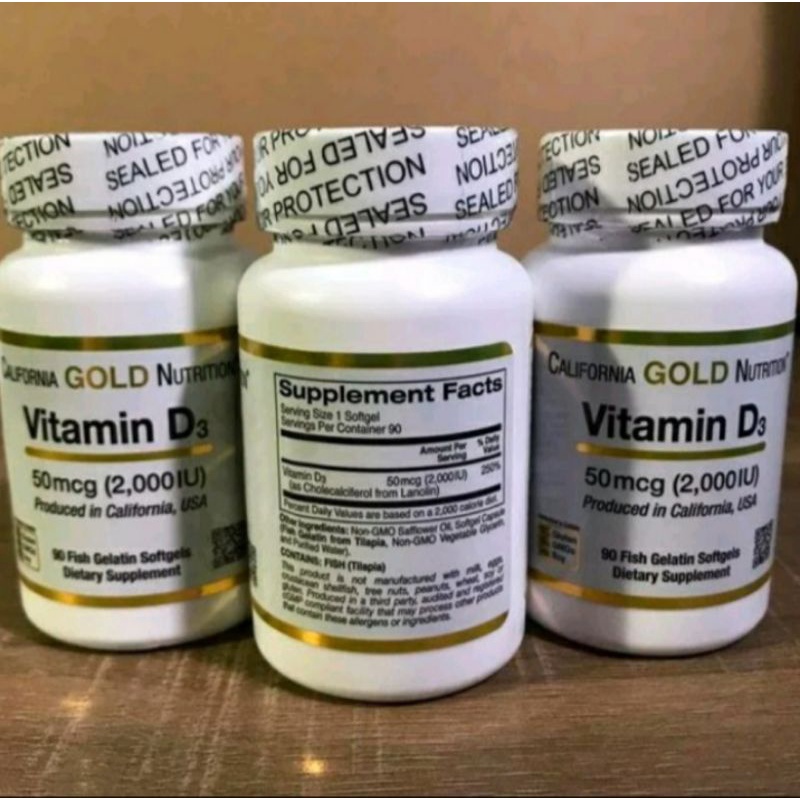 Jual California gold nutrition Vitamin D3 125 mcg ( 5000 IU ) | Shopee ...