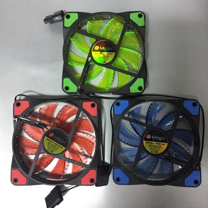 Jual Fan Casing 12Cm Lampu Magix 120MM PC Case Fan Led 12 Cm Komputer