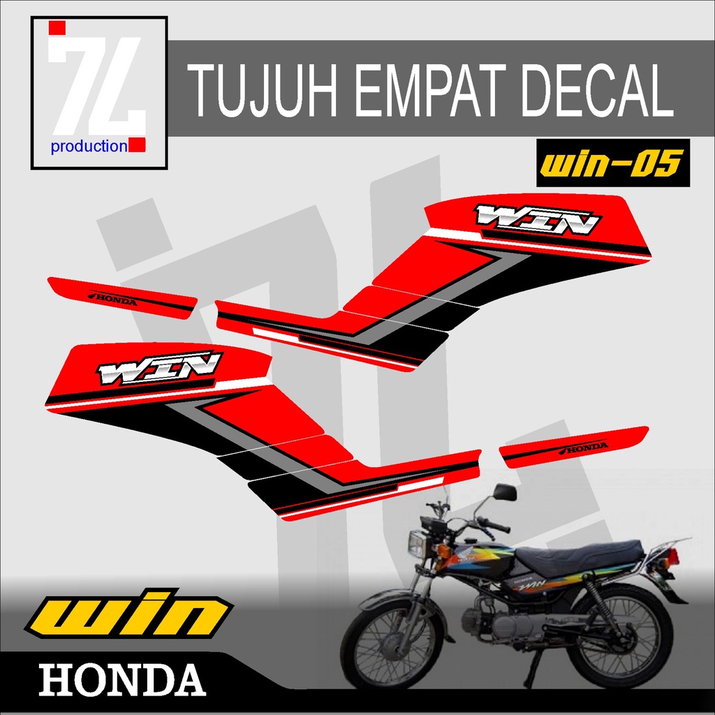 Jual Sticker Striping Lis honda Win 100 Desain 7405 | Shopee Indonesia