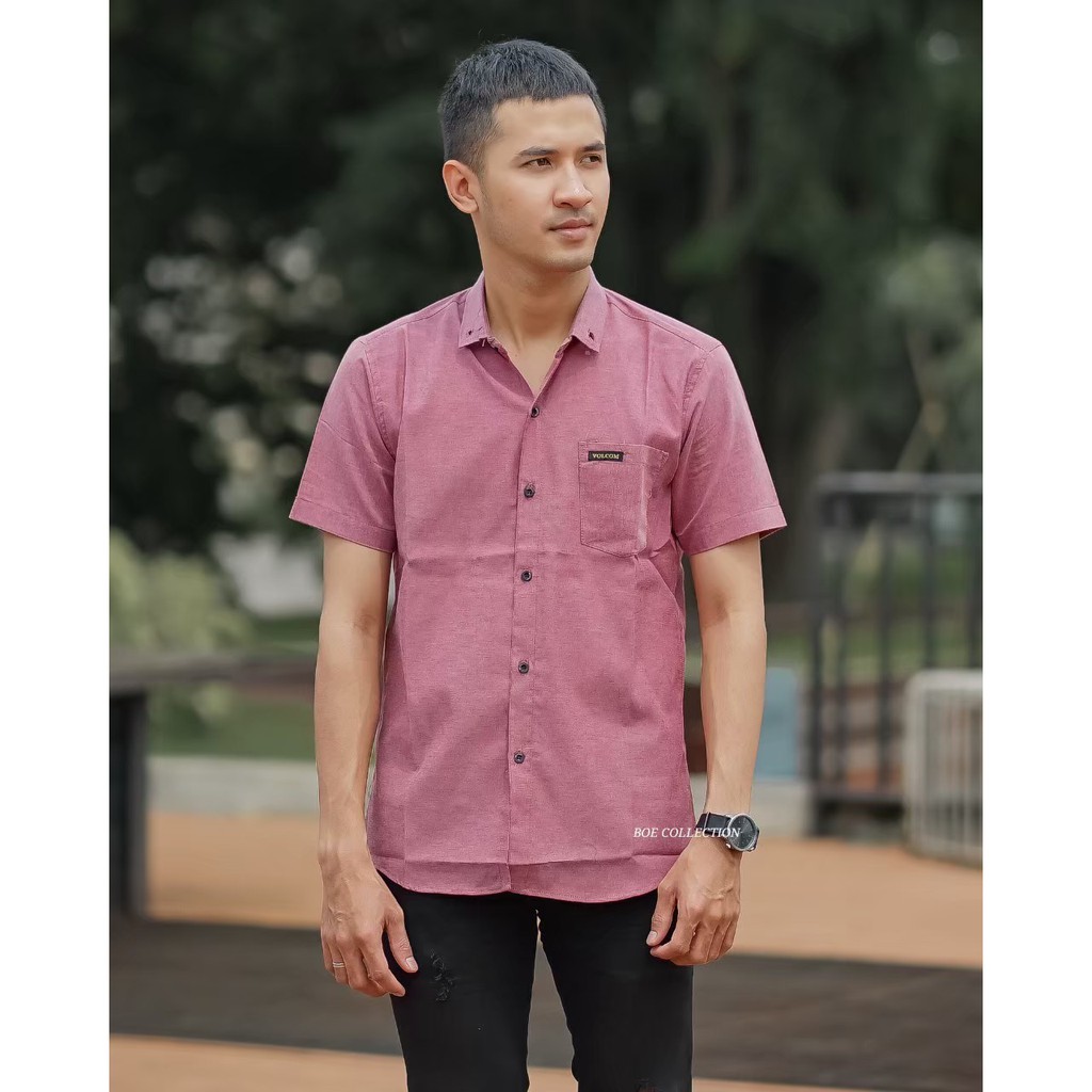Kemeja Lengan Panjang Racha Dusty Pink
