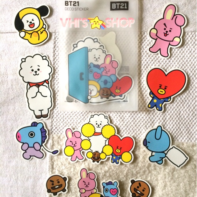 Jual BT21 DECO STICKERS OFFICIAL BTS x LINE FRIENDS | Shopee Indonesia