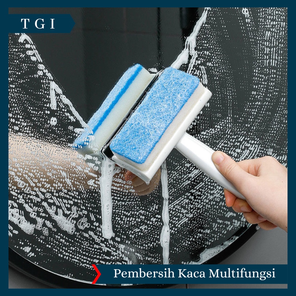 Jual TGI - PEMBERSIH KACA 2 IN 1 GLASS BRUSH MIRROR CLEANER WIPER ...