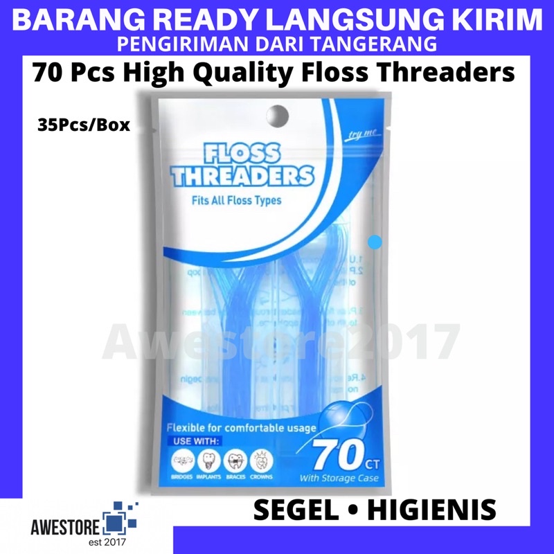 Jual Floss Threaders Benang Gigi Untuk Behel Ortho Threader Dental Treader Braces Shopee Indonesia