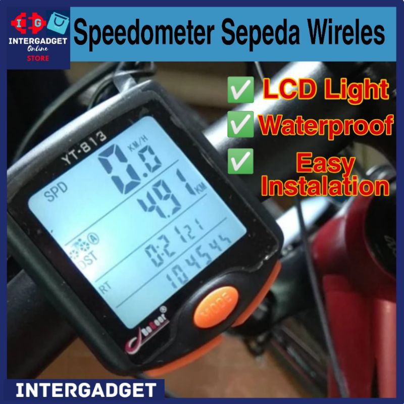Jual Speedometer Sepeda Wireless Odometer LED Waterproof | Shopee Indonesia