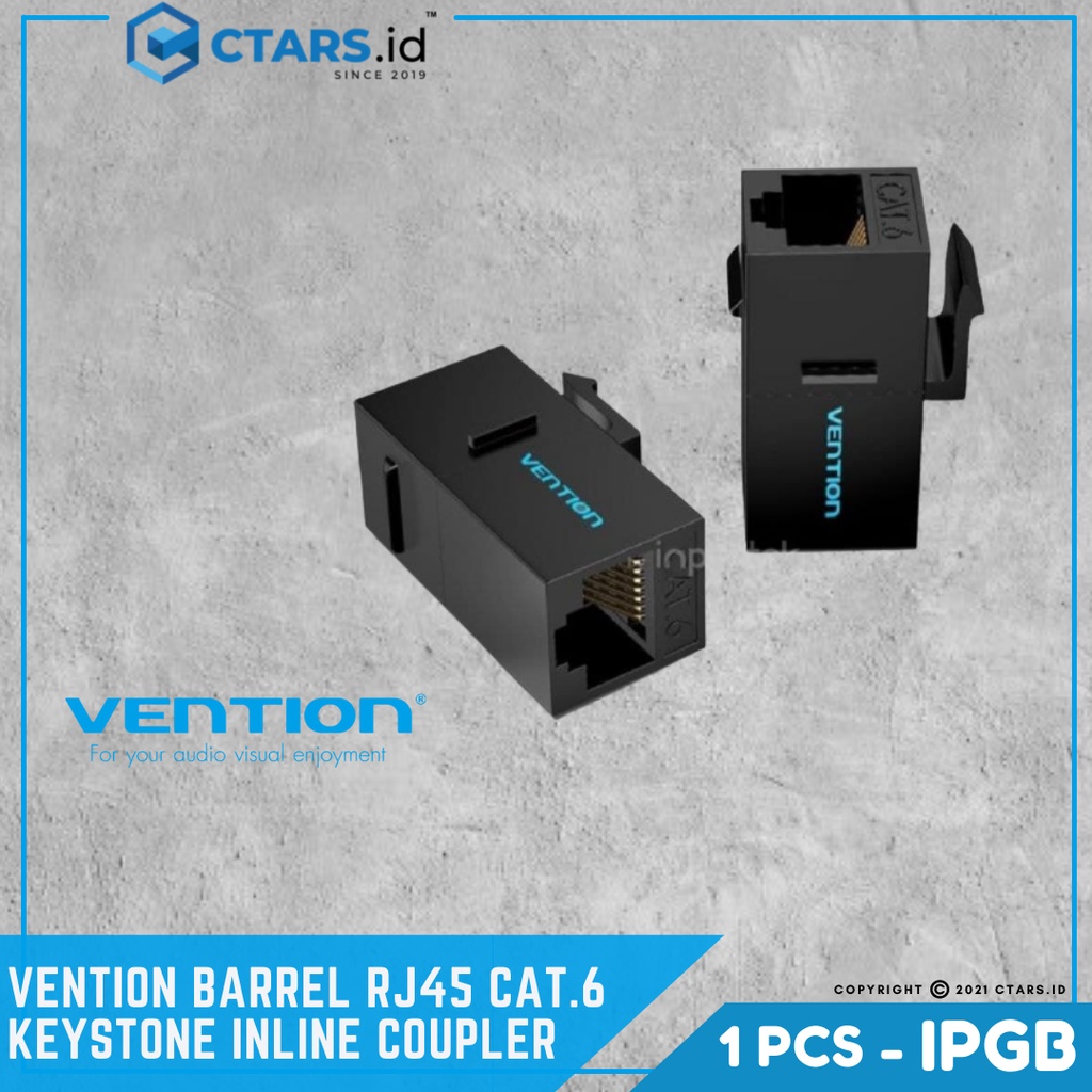 Jual Vention Barrel Connector RJ45 Cat 6 Keystone Inline Coupler Female ...
