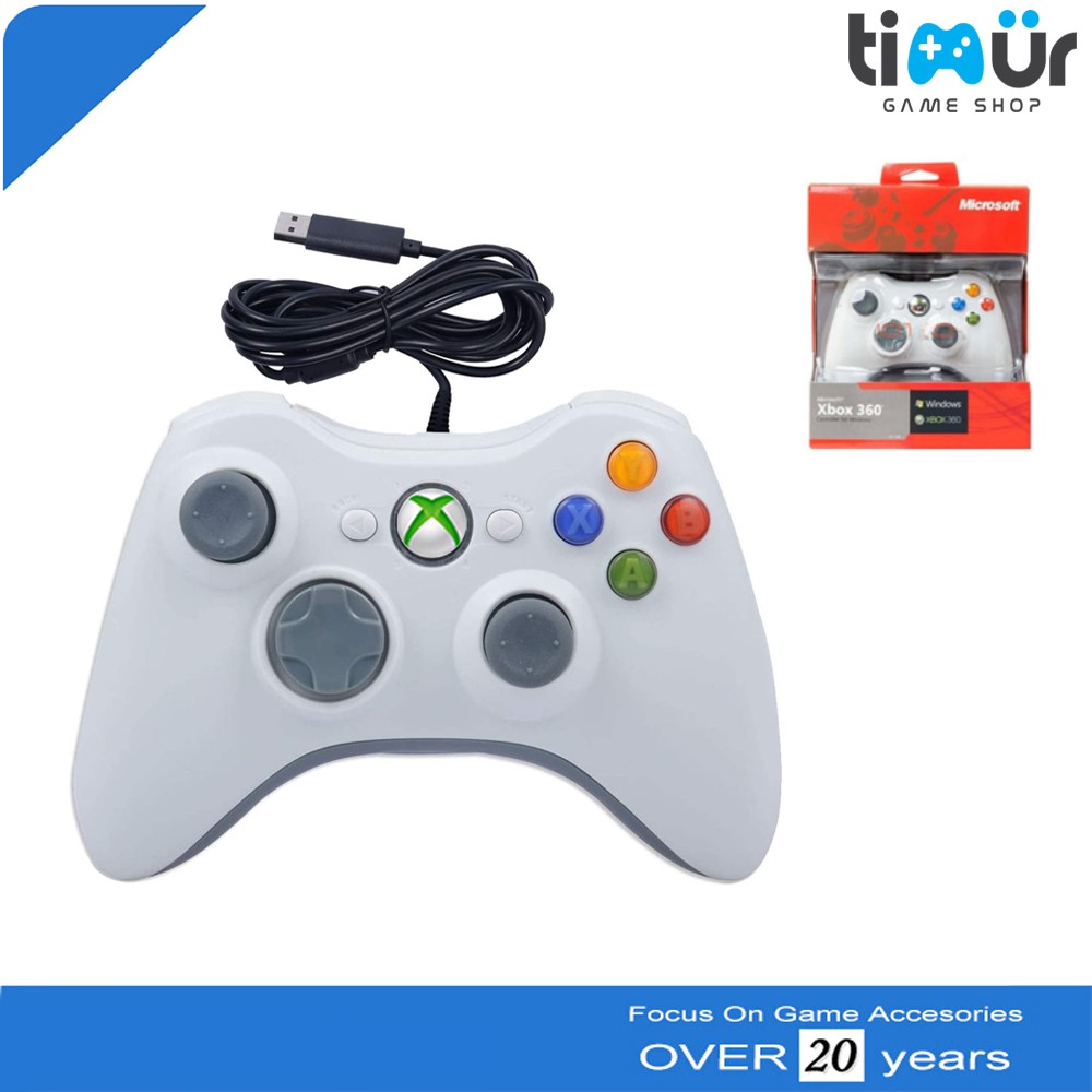 Jual Stick Stik Xbox 360 PC Laptop Wired Kabel Warna Putih Shopee