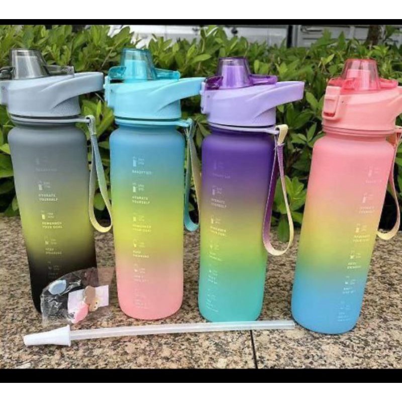 Jual Botol Minum 1 Liter 1000ml Korea Viral Botol Motivasi Shopee Indonesia