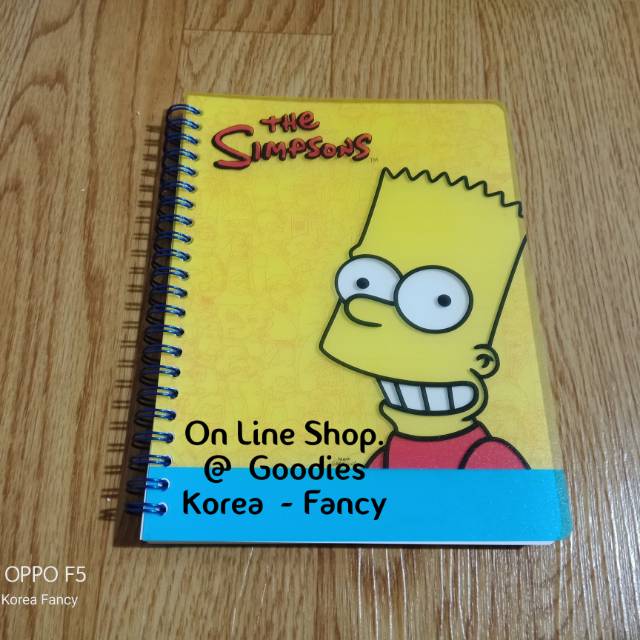 Jual NoteBook Buku Tulis Spiral The Simpsons Ori Korea Ready Stock ...