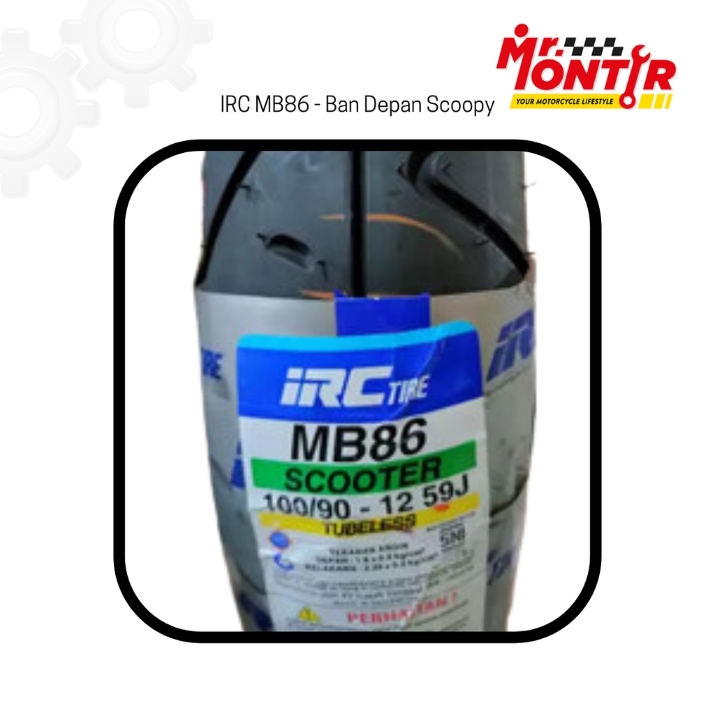 Jual BAN MOTOR SCOOPY IRC MB67 110/90-12 & IRC MB86 100/90-12 STANDAR ...