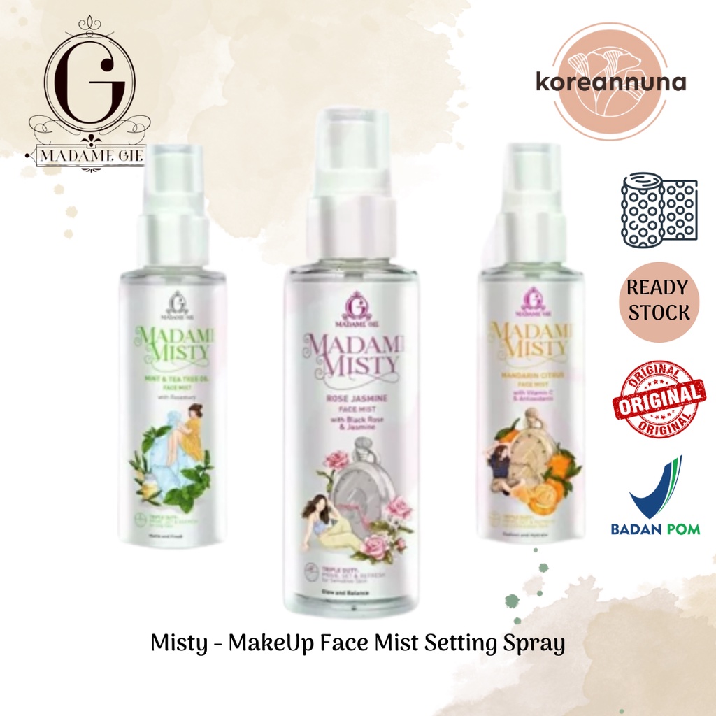 Jual Madame Gie Madame Misty MakeUp Face Mist Setting Spray Shopee