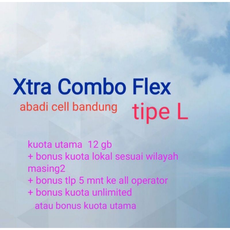 Jual Kartu Perdana Data Kuota Xl Unlimited Turbo Xtra Combo FLEX Tipe L ...