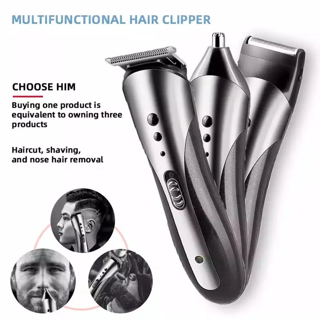 HOPE STORE - COD - KEMEI KM 1419 / km 1407 3 in 1 Hair Clipper Rechargeable - Alat Cukur Rambut Elektrik Kumis JengBulu Hidung | AutoStock