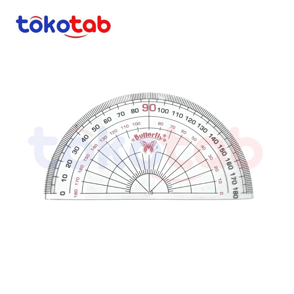 Jual Tokotab - Busur Penggaris BUTTERFLY Protractor 180/12cm | Shopee ...