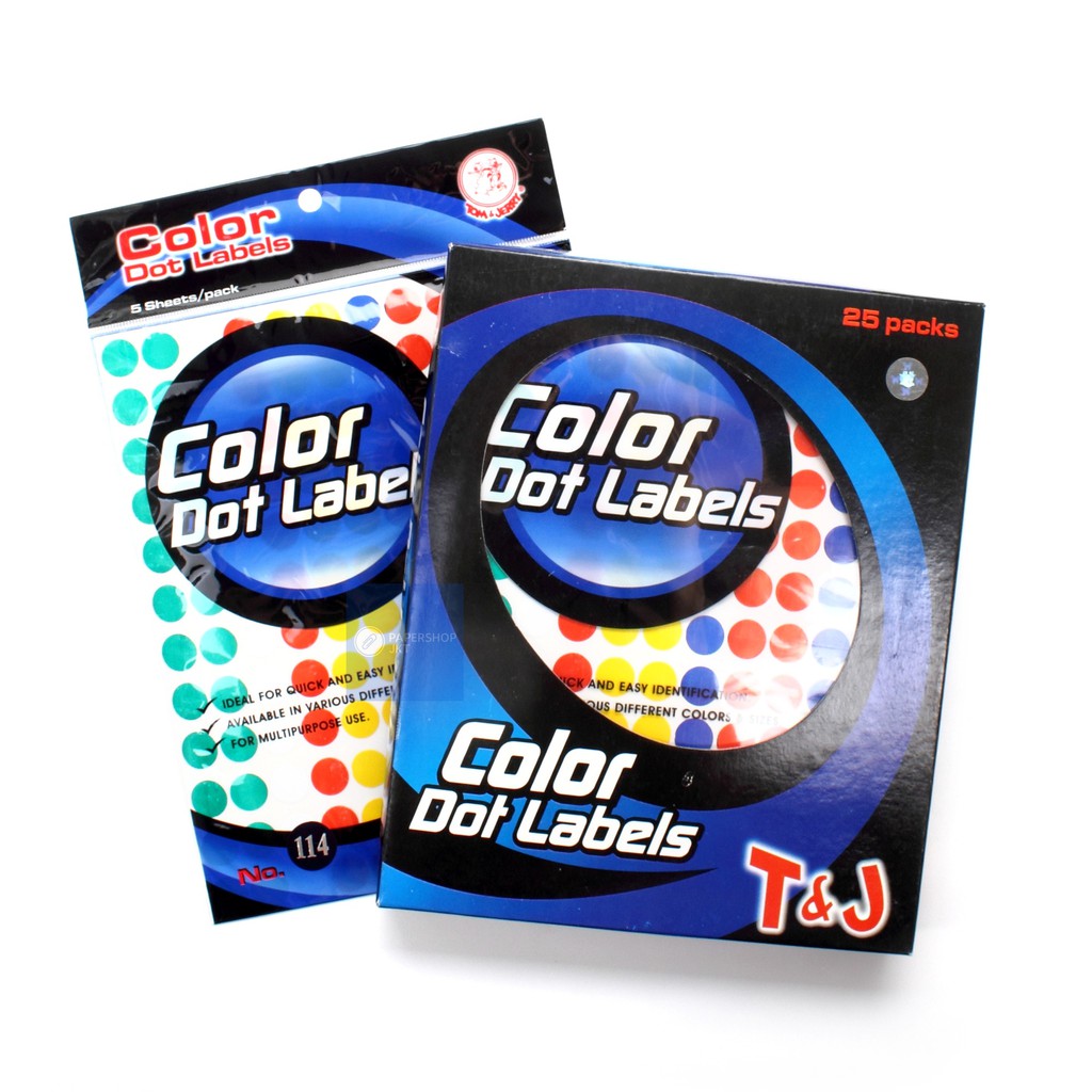 Jual TOM & JERRY - Color Dot Label 114/115/116/117/118 - Marking ...