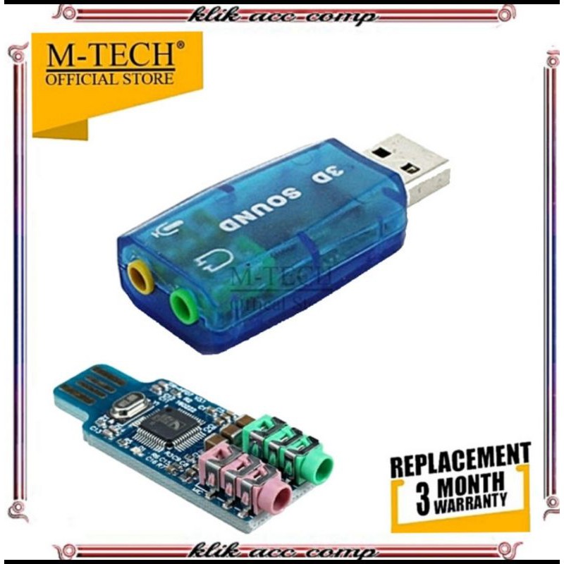 Jual usb sound card / usb sound to jack 3,5 audio / usb sound 5.1 ...