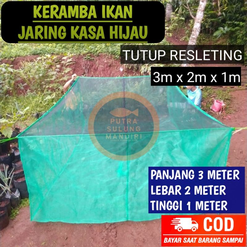 Jual K321 - Jaring Keramba ikan kasa tutup resleting waring rk 3x2x1 ...