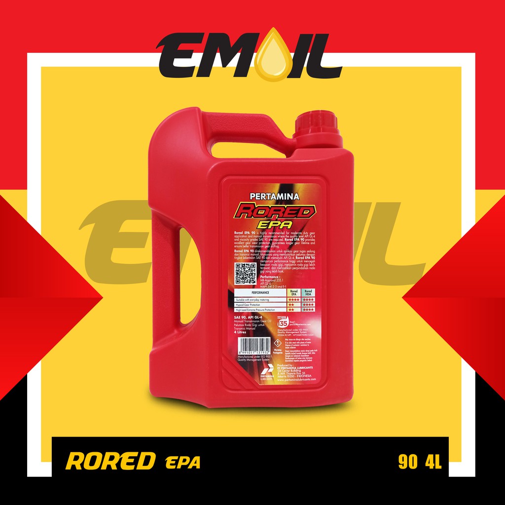 Jual OLI PERTAMINA RORED EPA SAE 90 galon 4 liter | Shopee Indonesia