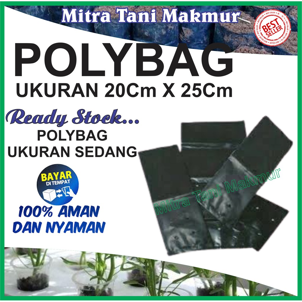 Jual POLYBAG UKURAN 20X25 / POLIBEK TANAMAN / POLYBEK POT / POLYBEG ...