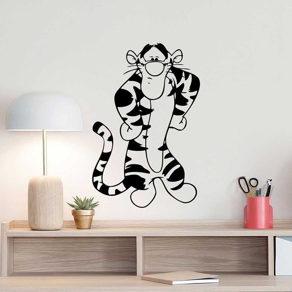 Jual Stiker Dinding Kamar Tidur Anak Cartoon Tiger Wall Decal Walt Door ...