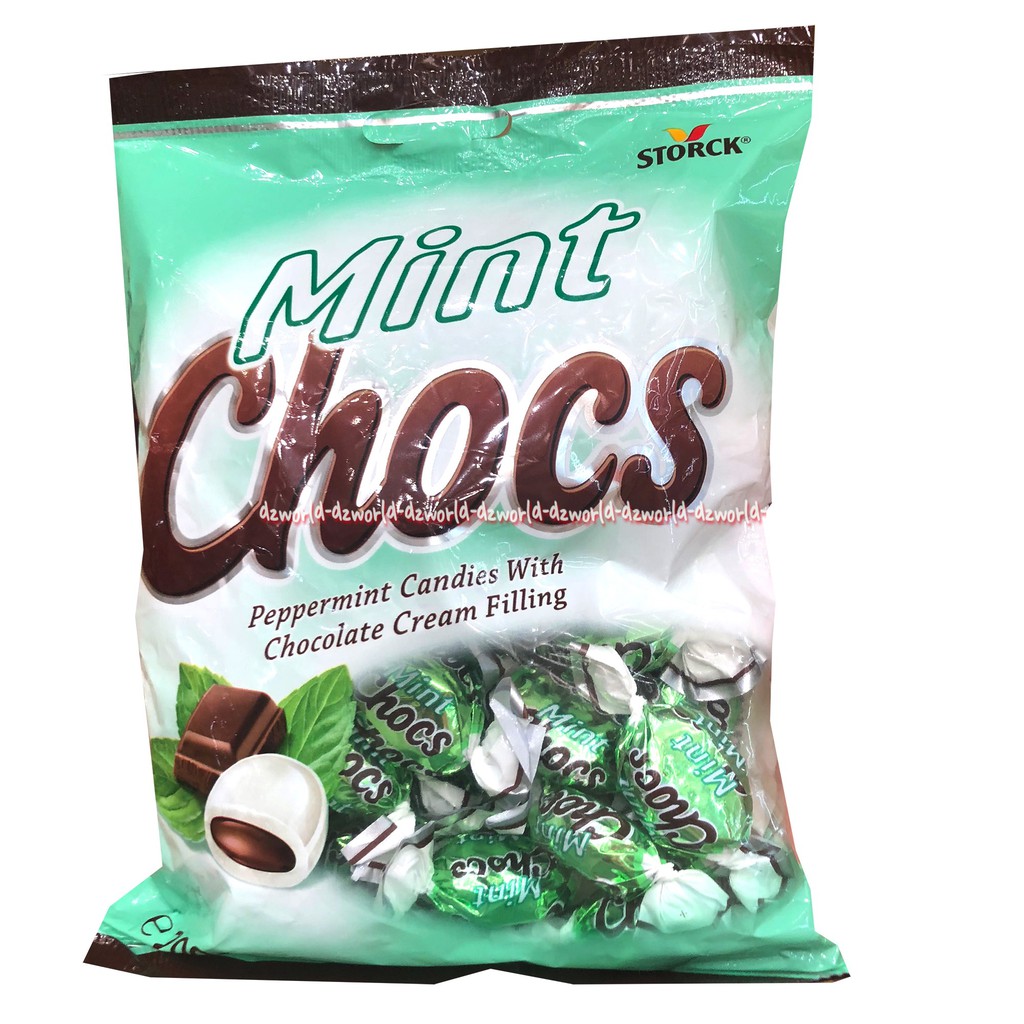 Jual Mint Chocs Storck 200gr Peppermint Candies With Chocolate Perment Mint Isi Coklat Stroks 8738