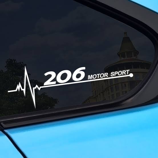 Jual Sticker Cutting Bahan oracal cutting sticker mobil Peugeot 206 ...