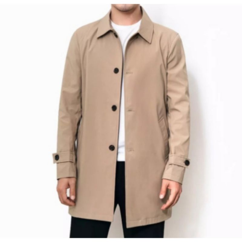 Jual Jaket Jubah Pria Jaket Jas Bahan Drill Jaket Long Coat Pria Jaket