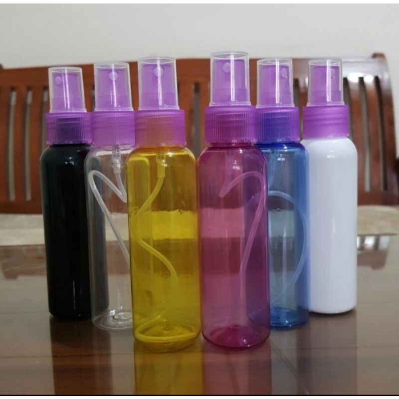 Jual Botol Spray 100ml Botol Spray 100 ml Botol 100ml Tutup Spray Ungu ...