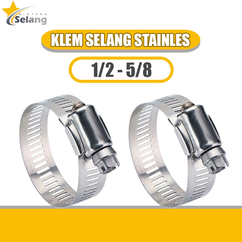 Jual Bintang Klem Selang Air Dan Gas Stainless Steel Inch Pengunci Selang Klem