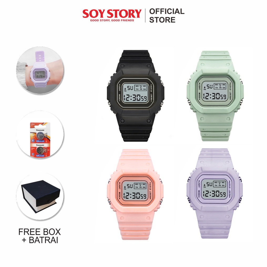 Jual SOY Jam tangan digital basic cewek cowok korean kekinian bahan