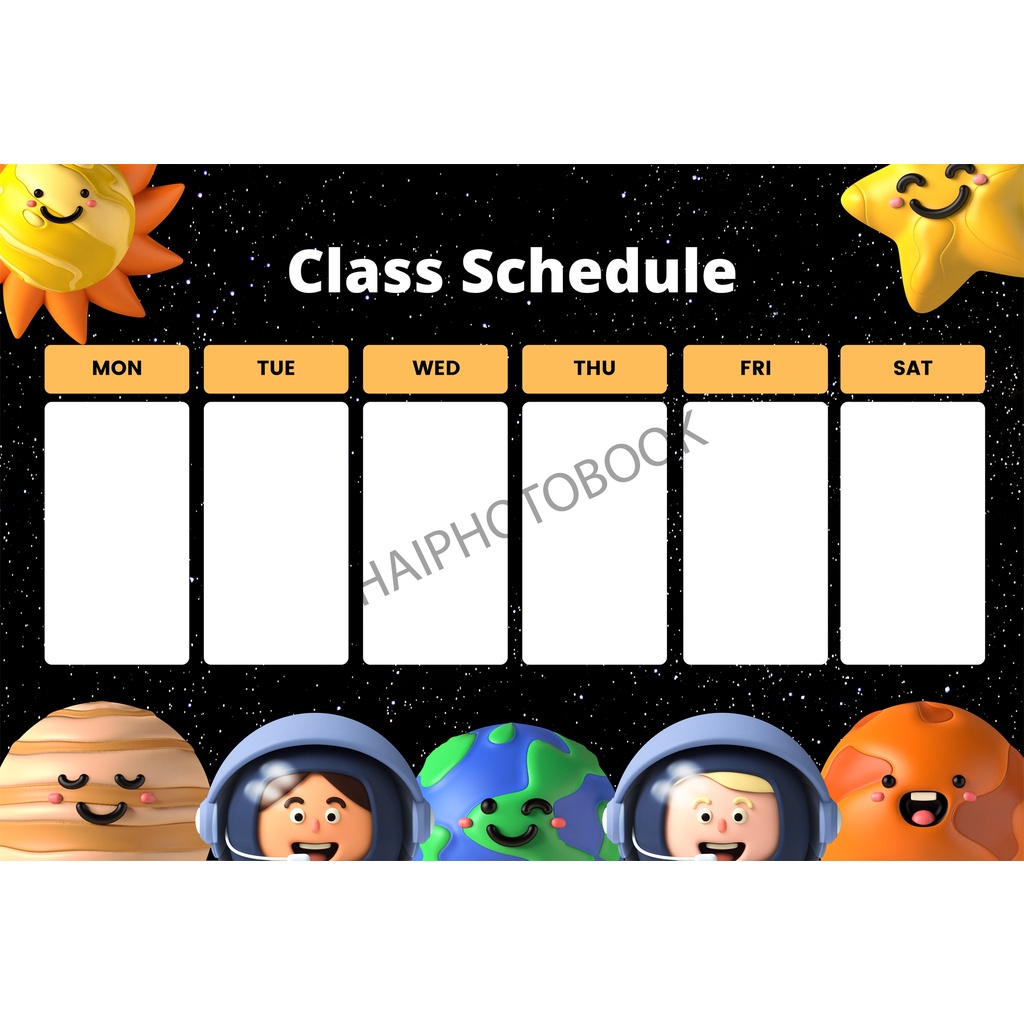 Jual JADWAL PELAJARAN ANAK / SCHOOL TIMETABLE / POSTER PELAJARAN / WiPE ...