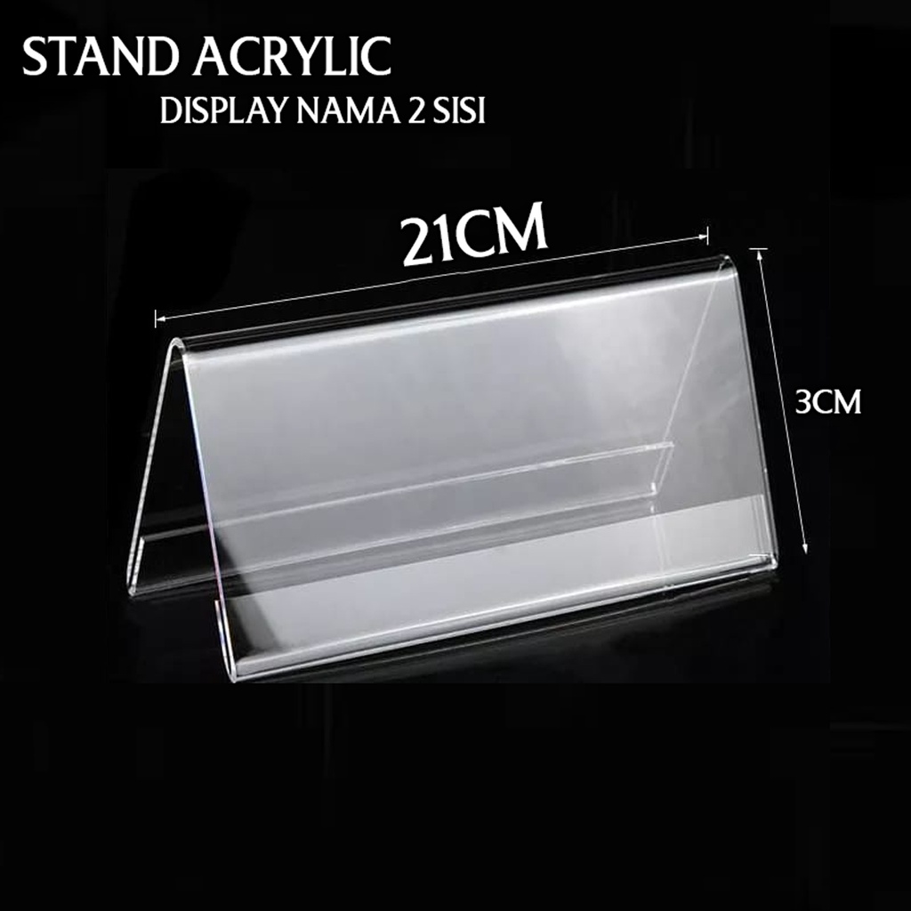 Jual Acrylic Bussines Name Display Stand Kartu Nama Meja Kantor