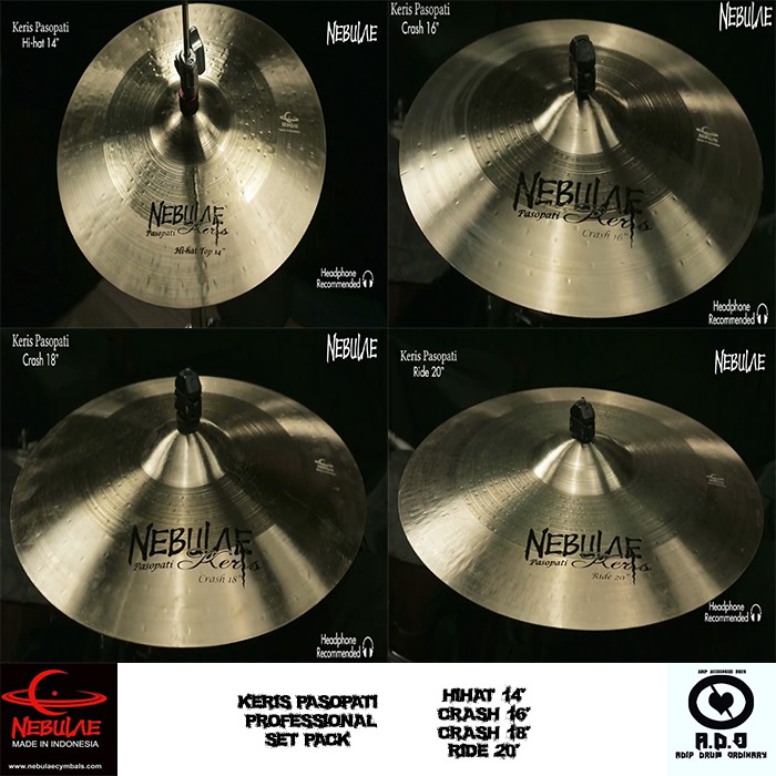 Jual Nebulae Cymbal Set Keris Pasopati Hihat 14 Crash 1618 Ride 20 Shopee Indonesia 