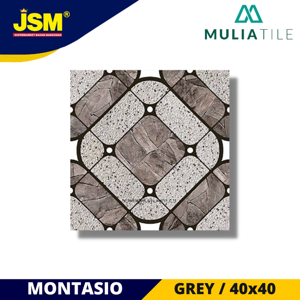 Jual Mulia Tile Keramik Lantai Montasio Grey Abu Matt 40x40 Shopee Indonesia 8996