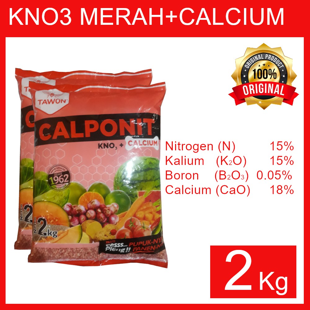 Jual Calponit Merah 2 Kg Pupuk KNO3 Merah Cap Tawon | Shopee Indonesia