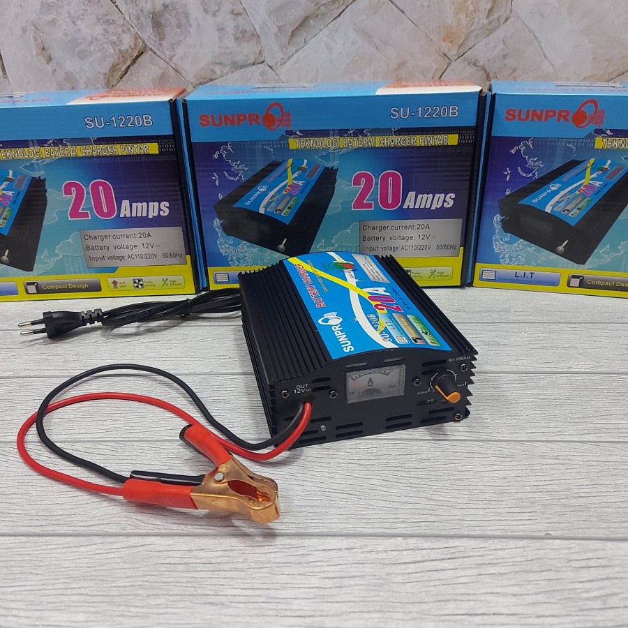 Jual Battery Charger Sunpro SU-1220B - Cas Aki Sunpro SU 1220B Casan