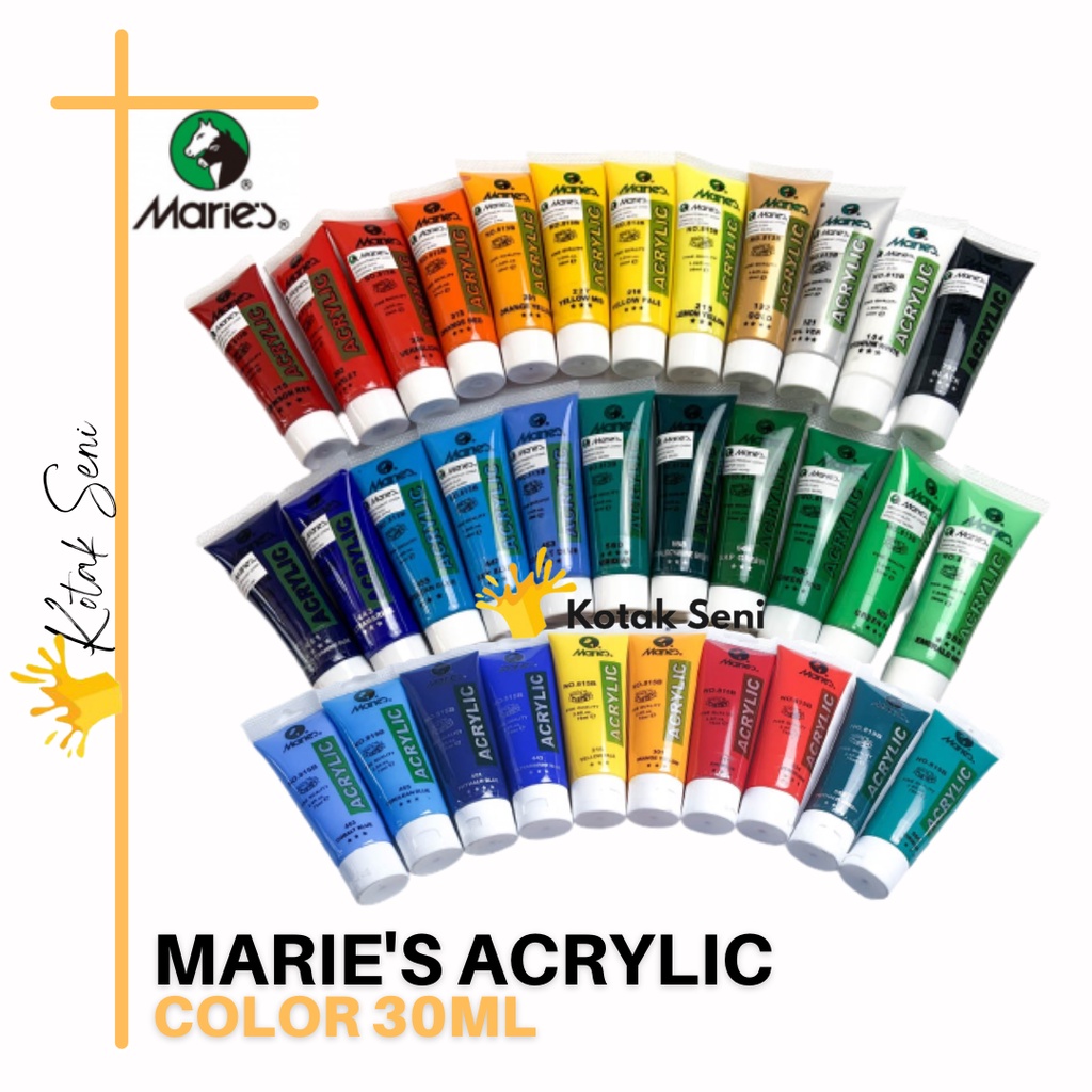 Promo Maries Acrylic Paint acrylic Cat Akrilik Maries 120 ml PART 2 - 121  SILVER - Kota Cimahi - Damai-tbk