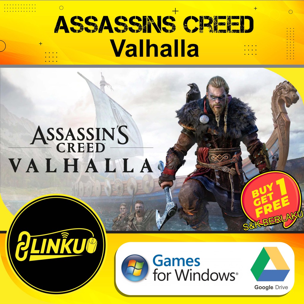 Jual Link Assassins Creed Valhalla Pc + BONUS 1 Game AC Valhalla Pc