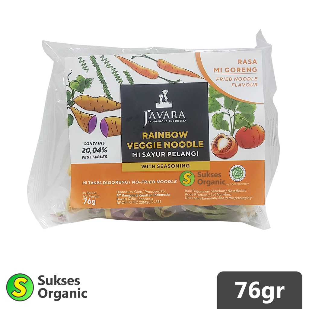 Jual Rainbow Veggie Noodle Javara 1 Dus (24pcs) | Shopee Indonesia