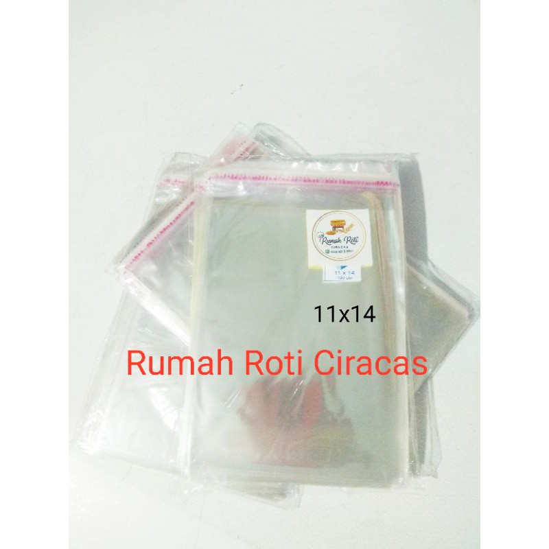 Jual PLASTIK OPP ROTI BENING LEM PEREKAT PUTIH POLOS | Shopee Indonesia